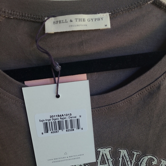 NWT Eagle Angel Abode Organic Raglan Tee - Picture 12 of 12